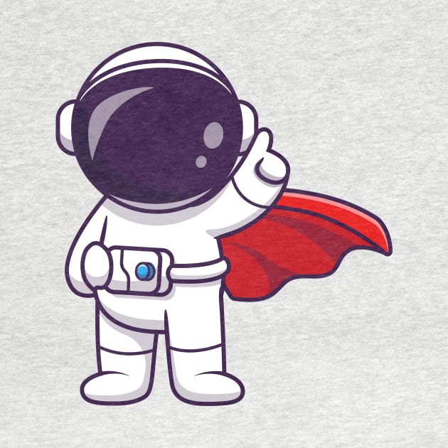 Cute Astronaut Super Hero Cartoon by Catalyst Labs